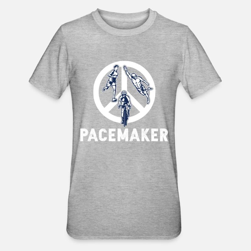 Pacemaker Trilife Triathlon - Unisex Polycotton T-Shirt - heather grey