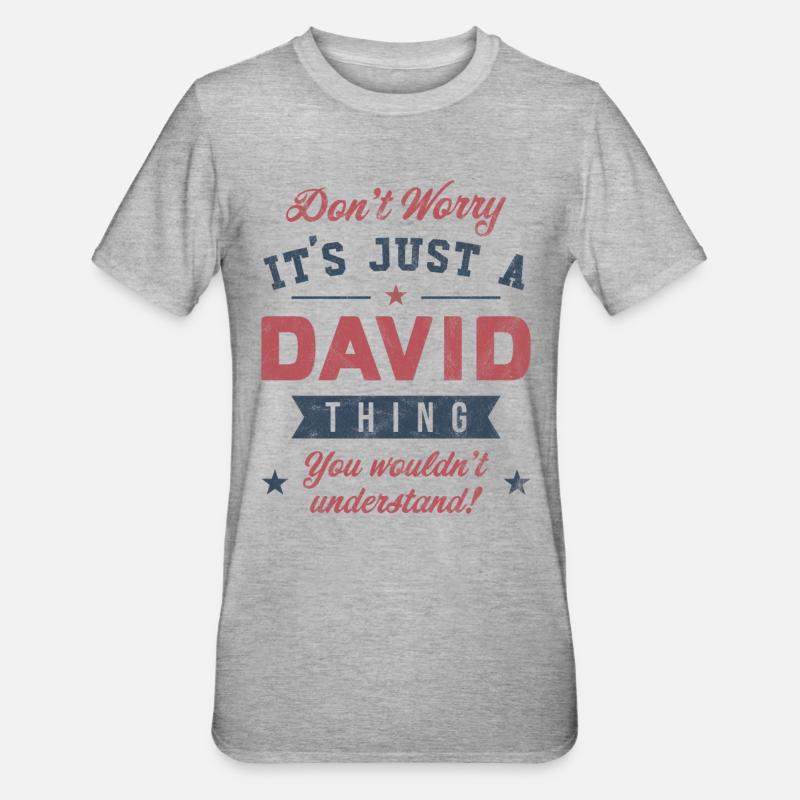 C’est un truc de David - T-shirt polycoton Unisexe - gris chiné