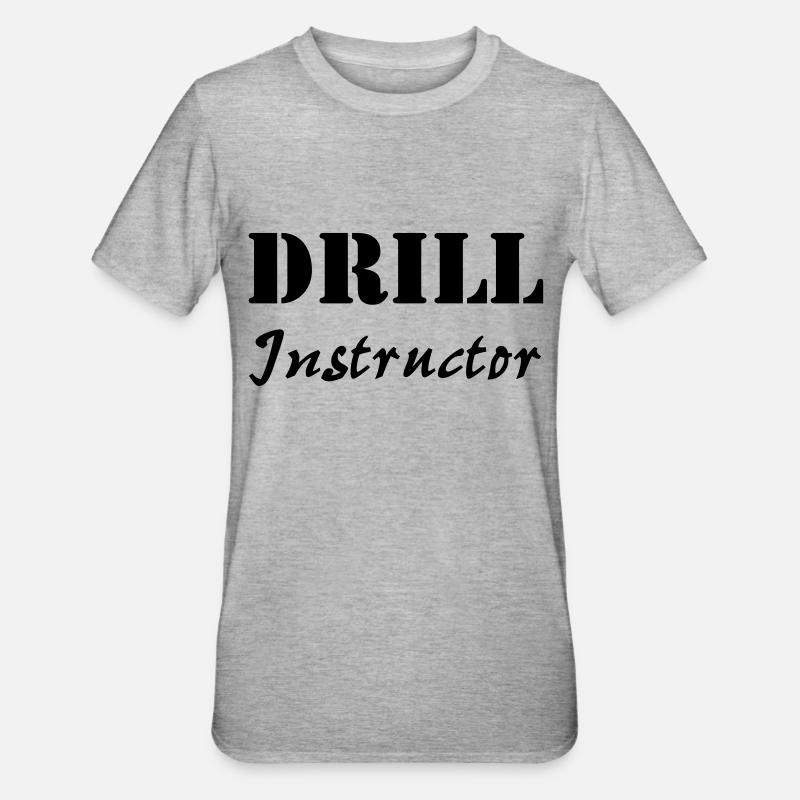Drill Instructor - T-shirt polycoton Unisexe - gris chiné
