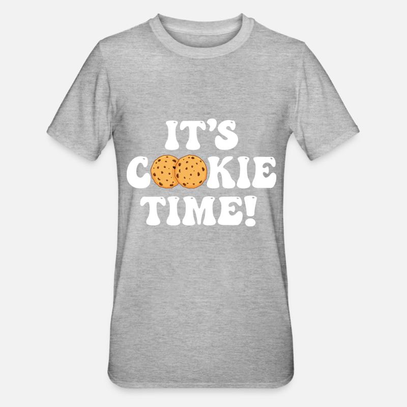 It's Cookie Time - Unisex Polycotton T-Shirt - heather grey