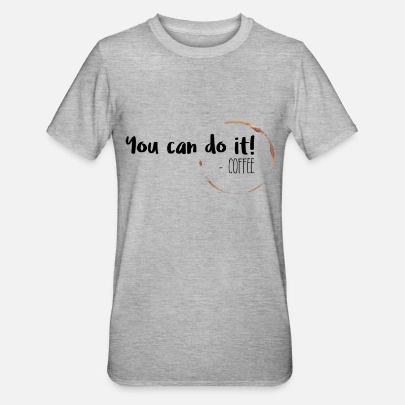 Coffee 2 - Unisex Polycotton T-Shirt - Grau meliert