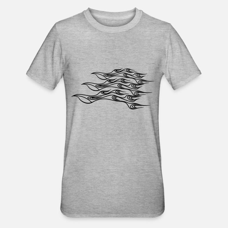 Fire flame formation cool - Unisex Polycotton T-Shirt - heather grey