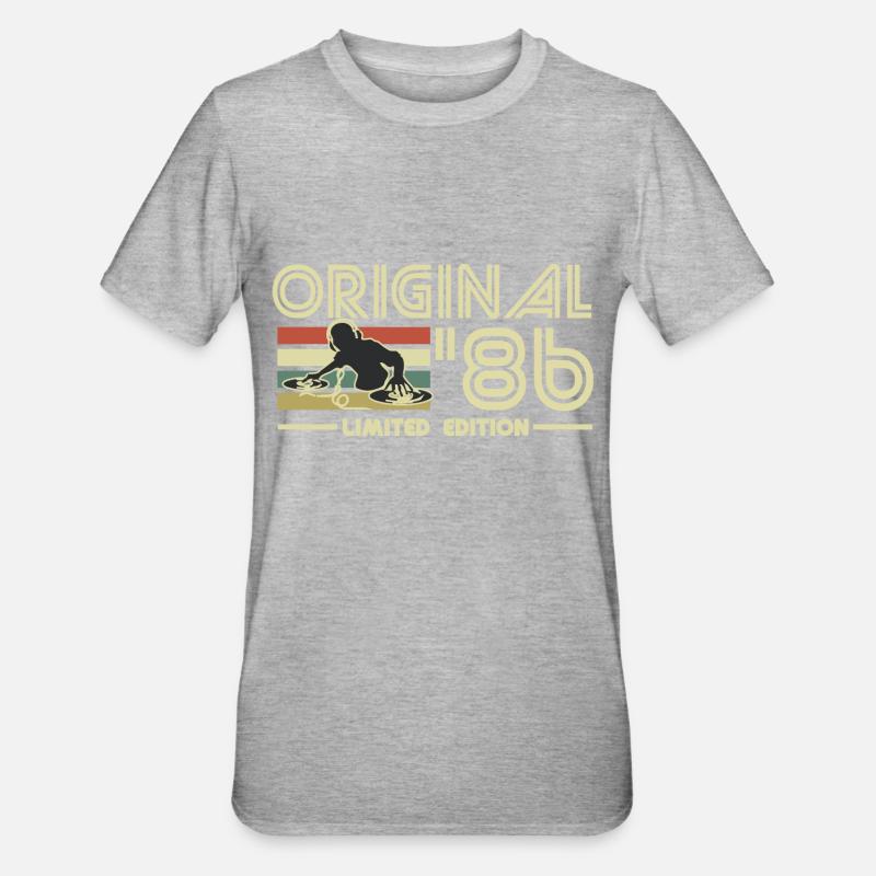 1986 - T-shirt polycoton Unisexe - gris chiné