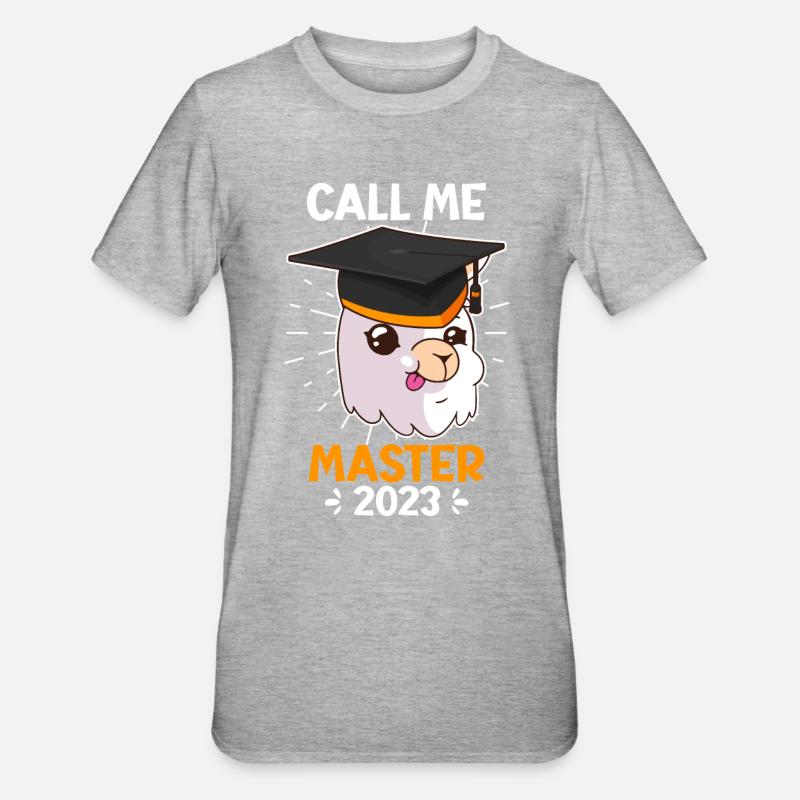 Master 2023 Studiumabschluss - Unisex Polycotton T-Shirt - Grau meliert