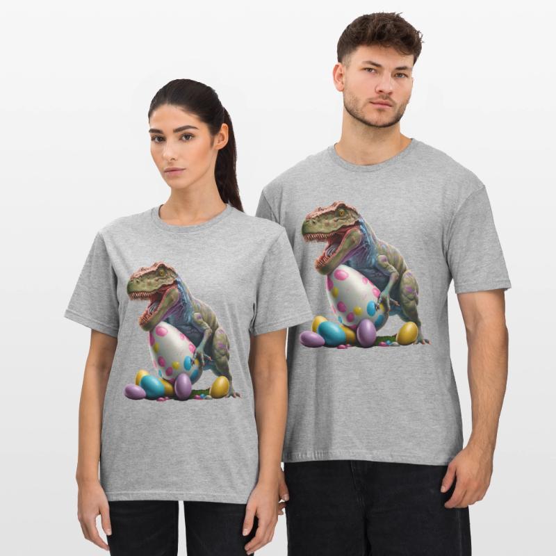 Easter Bunny Easter Dino Egg Easter Eggs Easter Friend Unisex Polycotton T-Shirt