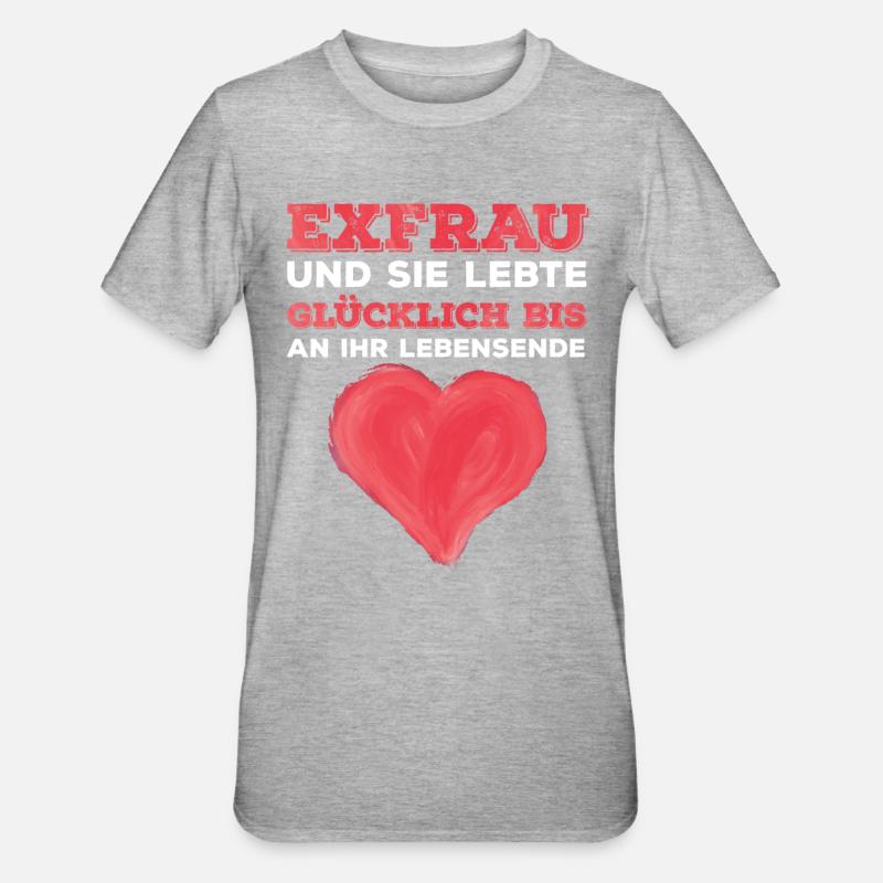 Scheidungsparty Finally Divorced Scheidung - Unisex Polycotton T-Shirt - Grau meliert