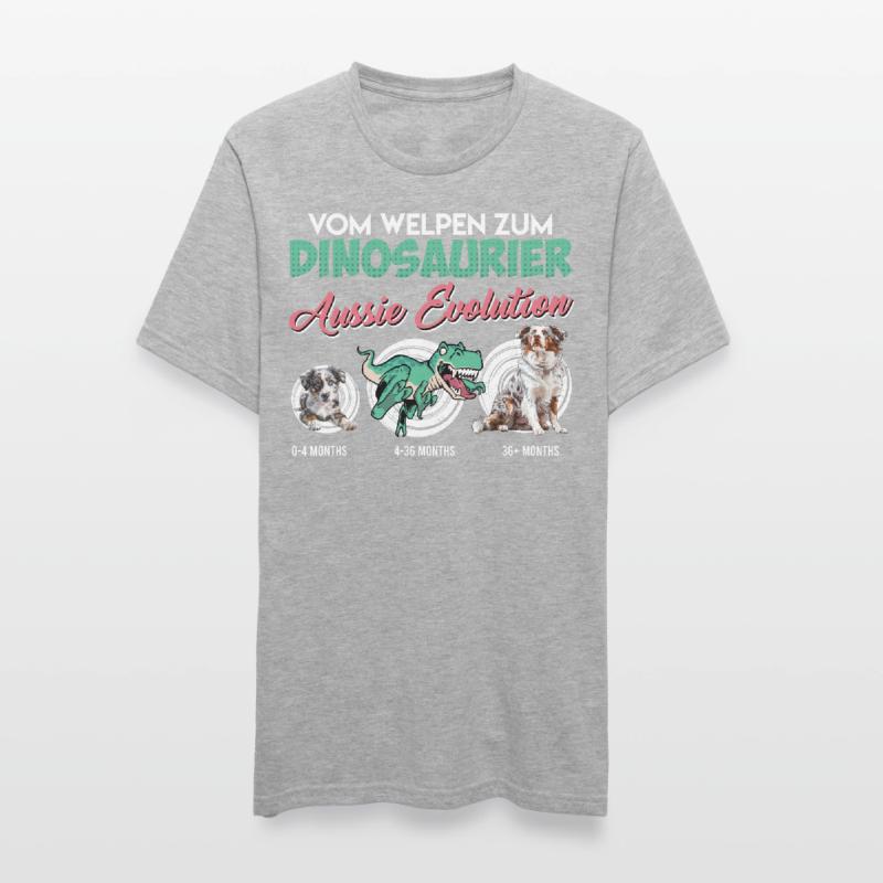 Aussie DU CHIOT AU DINOSAURE Évolution de l’Aussie T-shirt polycoton Unisexe