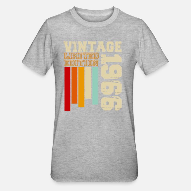 1966 - T-shirt polycoton Unisexe - gris chiné