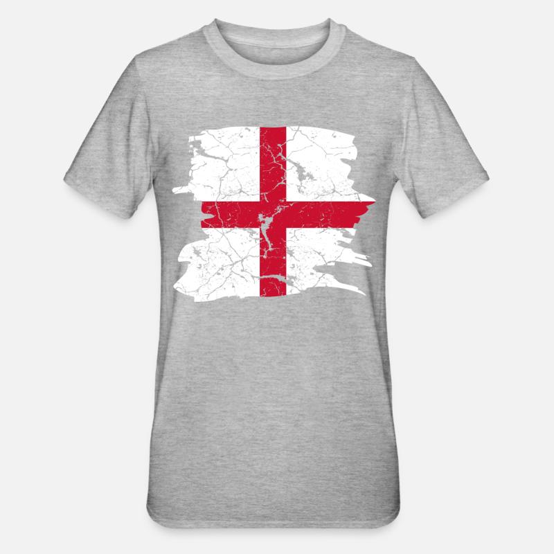 Drapeau de l’Angleterre - T-shirt polycoton Unisexe - gris chiné
