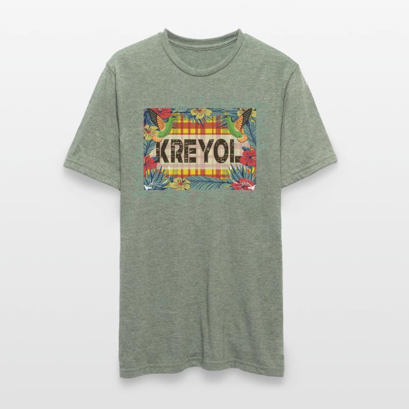 Schöne Geschenkidee KREYOL ODER KREOLISCHE Madras Unisex Polycotton T-Shirt