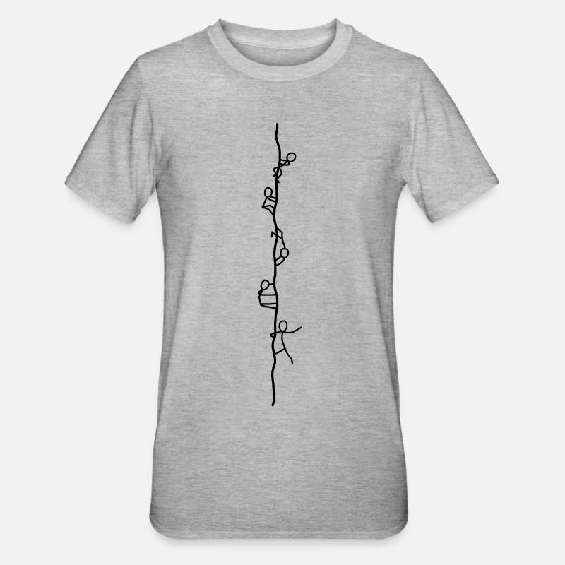 Corde grimpeur - T-shirt polycoton Unisexe - gris chiné
