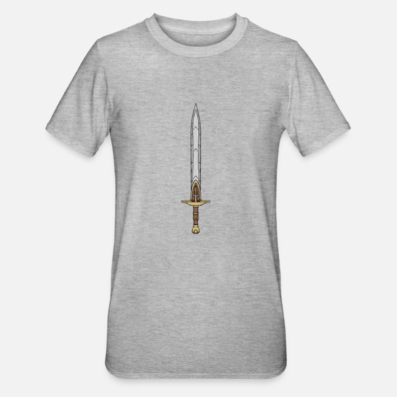 Gladiaattori miekka - Unisex polypuuvilla-t-paita - harmaasävyinen