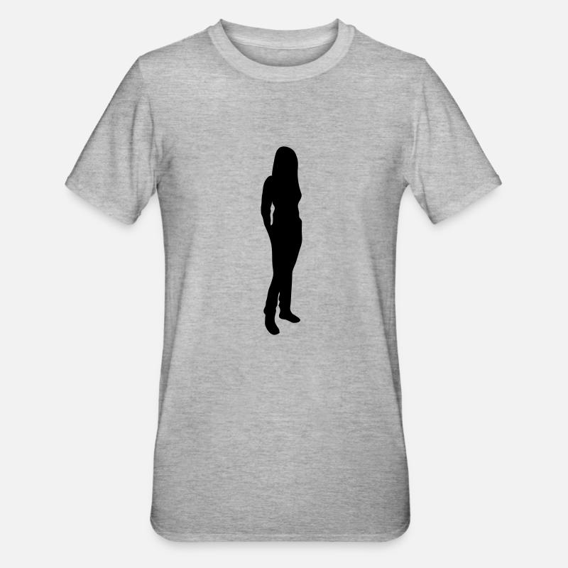 Silhouette silhouette silhouette - T-shirt polycoton Unisexe - gris chiné