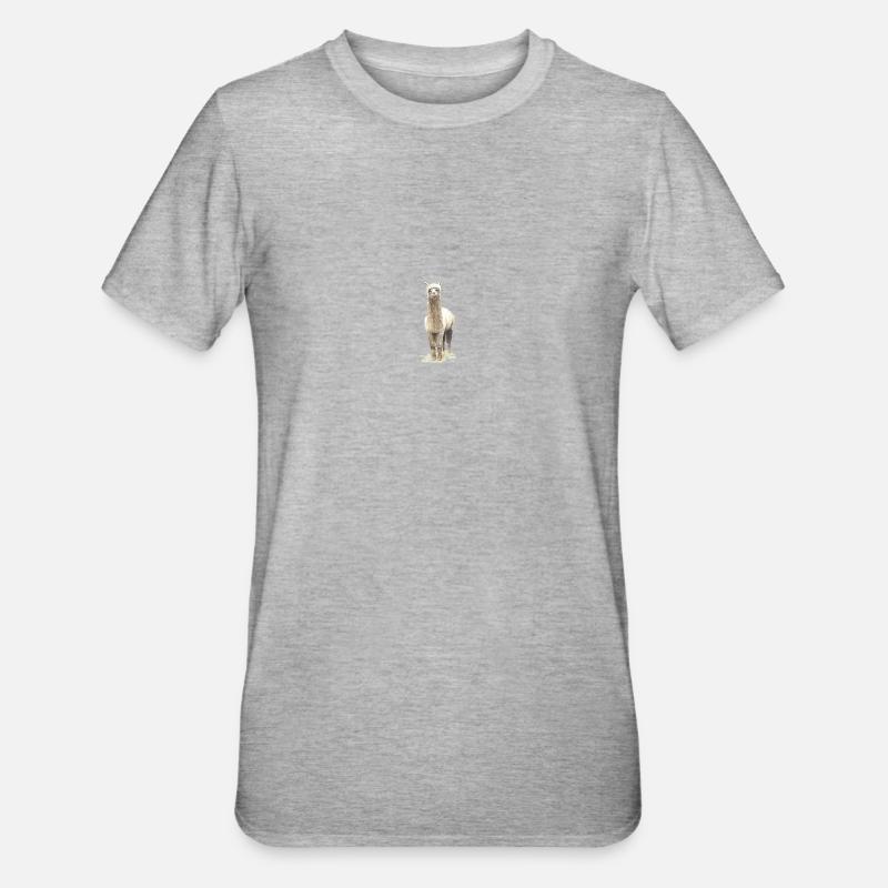 Lama - Unisex Polycotton T-Shirt - Grau meliert