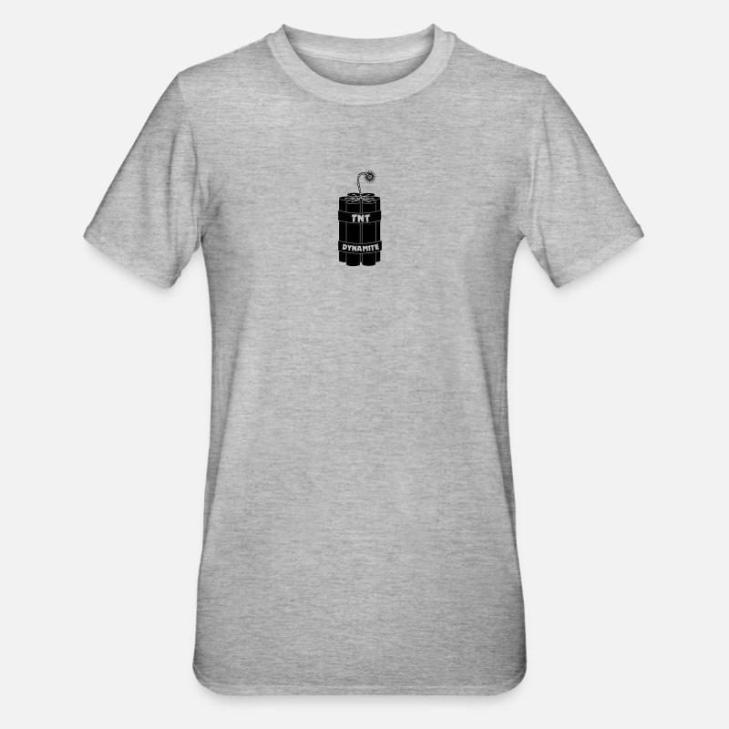 Sept bâtons de dynamite brûlants - T-shirt polycoton Unisexe - gris chiné