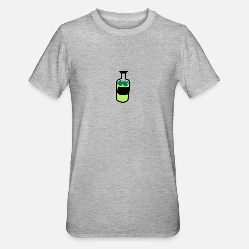 alkohol - Unisex Polycotton T-Shirt - Grau meliert