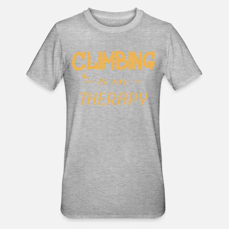Klettern - Climbing - Unisex Polycotton T-Shirt - Grau meliert
