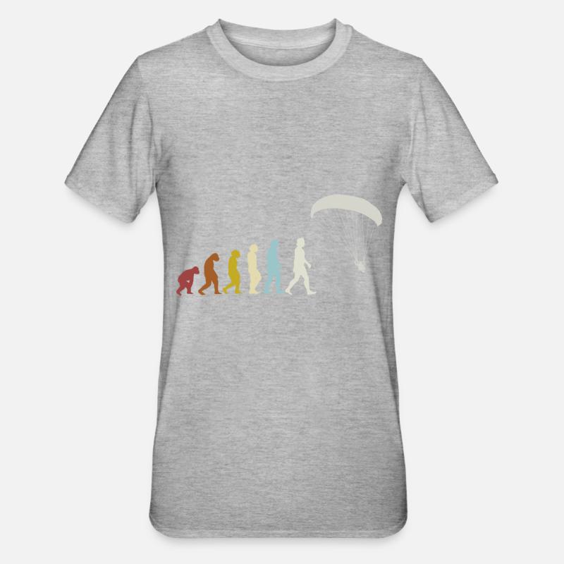 Paragliding Paragliding Evolution - Unisex Polycotton T-Shirt - heather grey