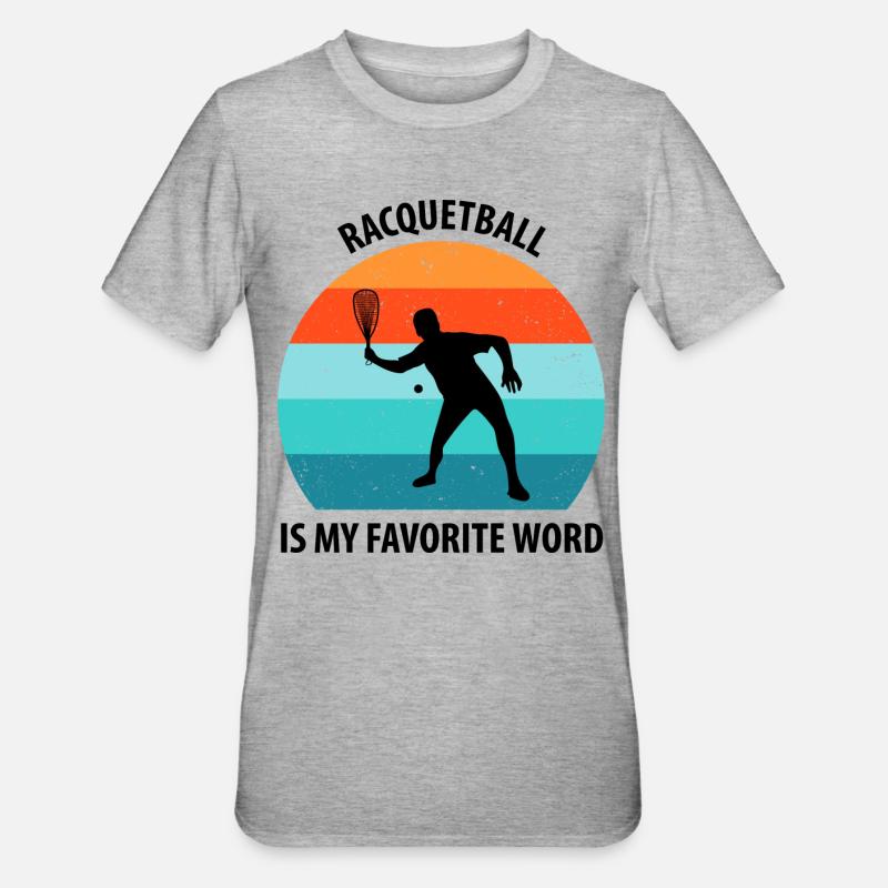Racqueetball - T-shirt polycoton Unisexe - gris chiné