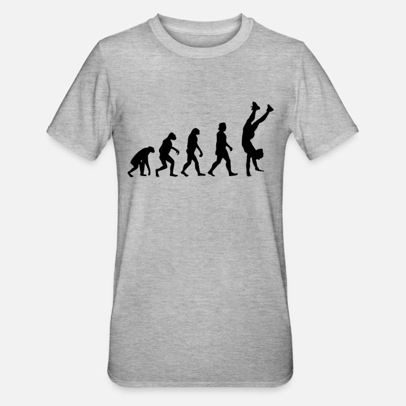 Evolution du renversé - T-shirt polycoton Unisexe - gris chiné