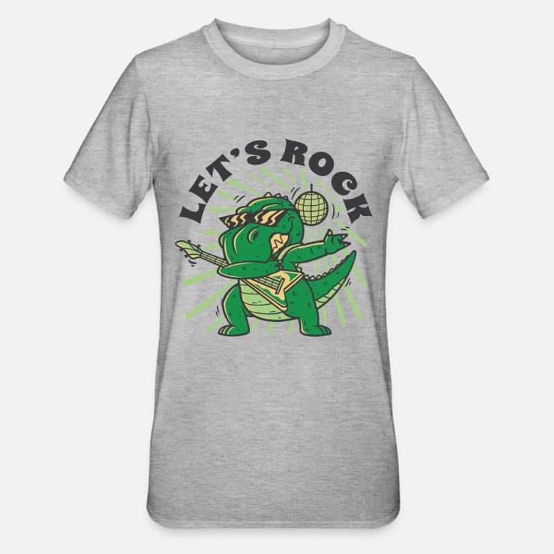 Guitariste T-Rex - T-shirt polycoton Unisexe - gris chiné