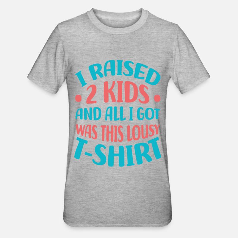 Mutter - Unisex Polycotton T-Shirt - Grau meliert