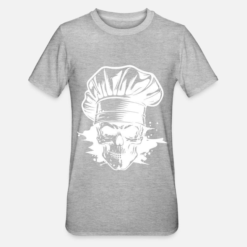 Chef Skeleton Chef - T-shirt polycoton Unisexe - gris chiné