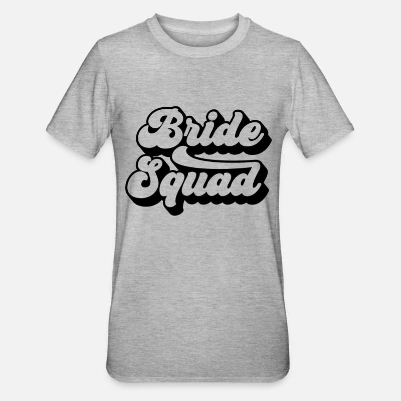 Bride Squad - Junggesellinnenabschied - Unisex Polycotton T-Shirt - Grau meliert