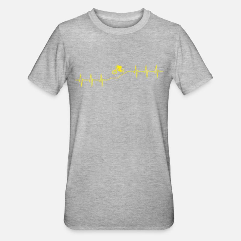 MTB Biken Downhill - Unisex Polycotton T-Shirt - Grau meliert