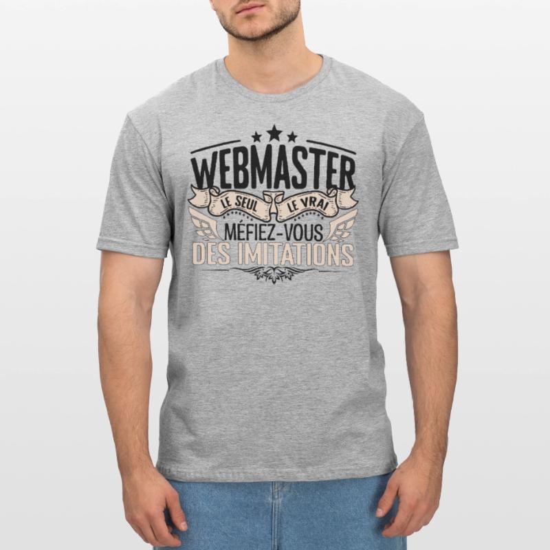 Webmaster cadeau Webmaster le vrai Webmaster T-shirt polycoton Unisexe