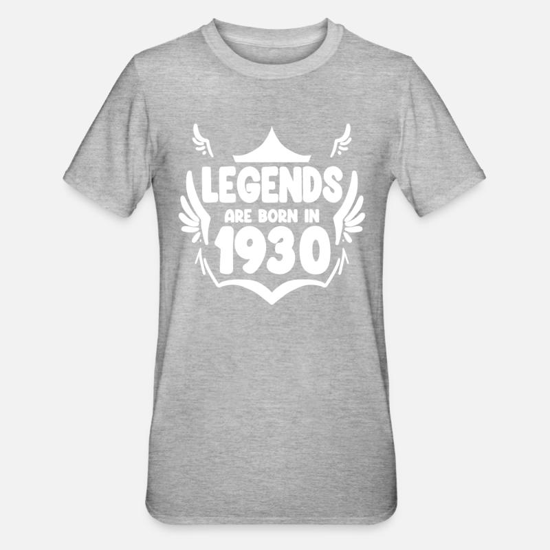 1930 - T-shirt polycoton Unisexe - gris chiné