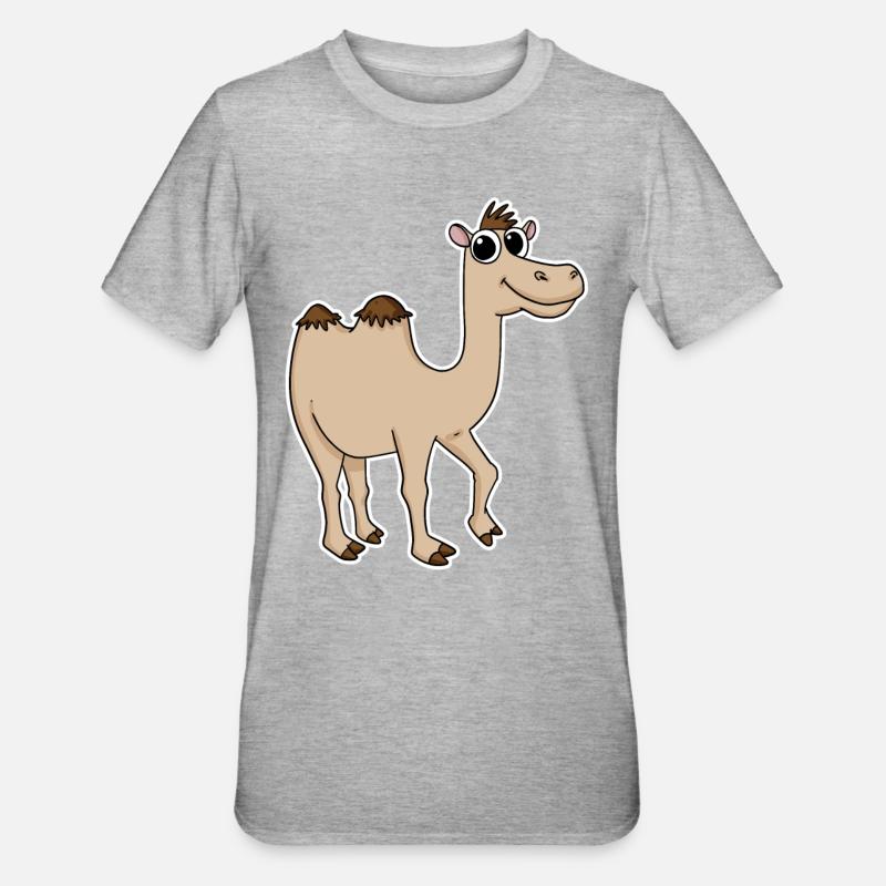 Kamel - Unisex Polycotton T-Shirt - Grau meliert