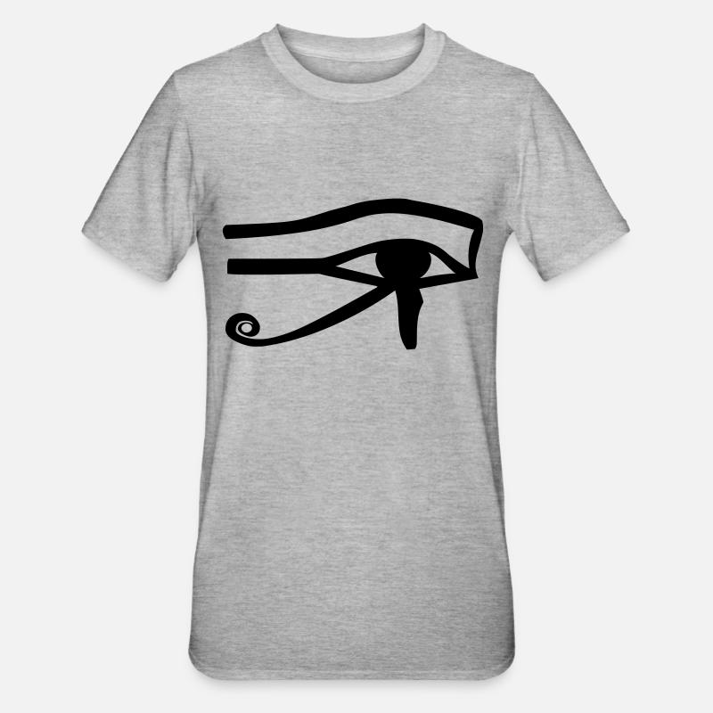 Oeil de horus - T-shirt polycoton Unisexe - gris chiné