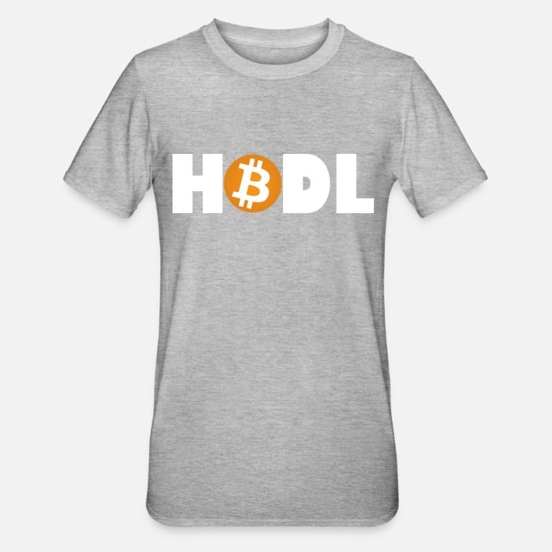 Bitcoin HODL Mode: Enabled - Unisex Polycotton T-Shirt - heather grey