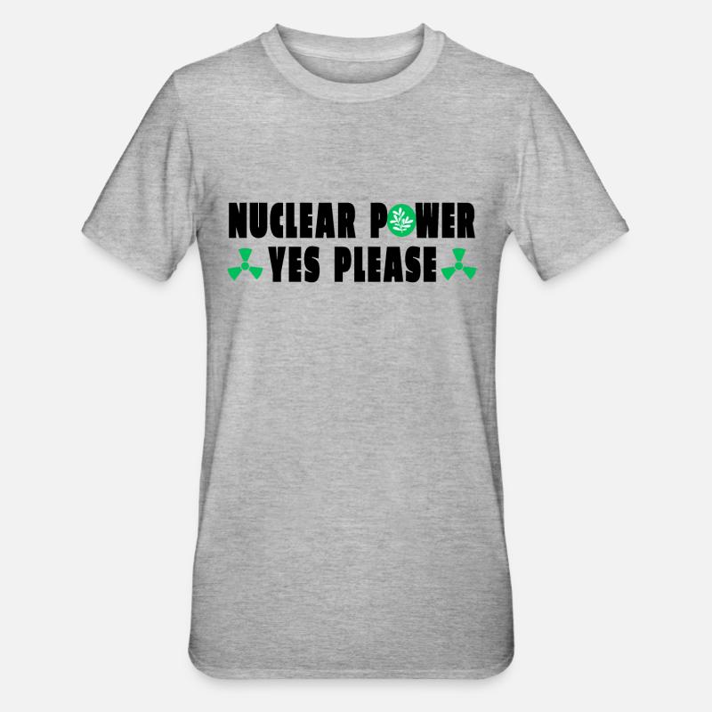 Nucléaire Oui, s’il vous plaît - T-shirt polycoton Unisexe - gris chiné