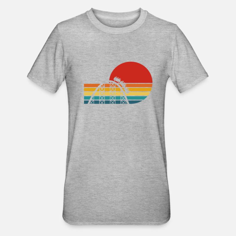 Achterbahn - Unisex Polycotton T-Shirt - Grau meliert