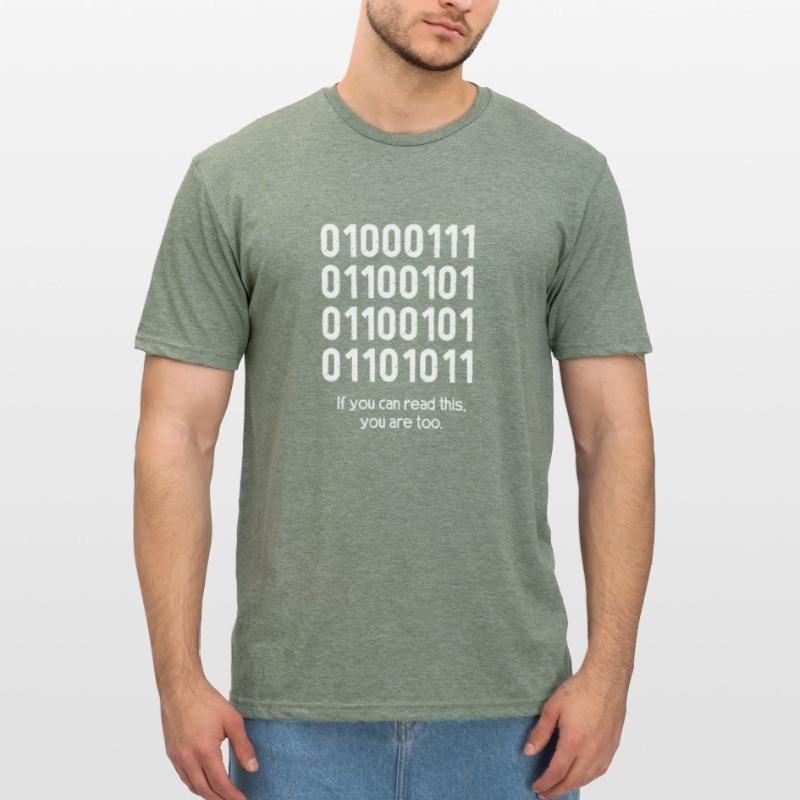 Programmeur de code binaire Cadeau de codeur T-shirt polycoton Unisexe