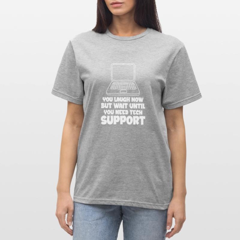 Technischer Support Computer It Admin Geschenk Unisex Polycotton T-Shirt