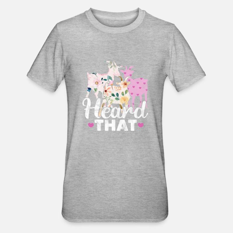 Ziege - Unisex Polycotton T-Shirt - Grau meliert