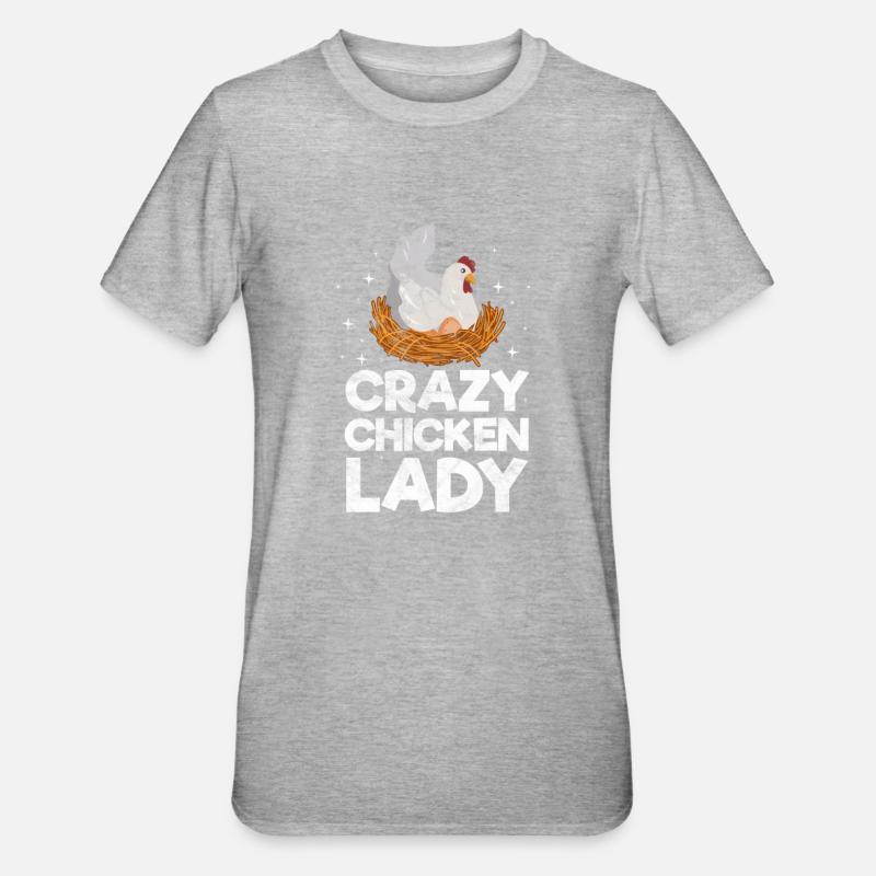 Poulet - T-shirt polycoton Unisexe - gris chiné