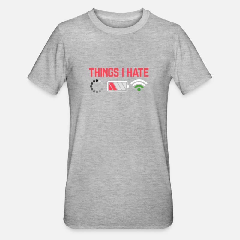 Computer - Unisex Polycotton T-Shirt - heather grey