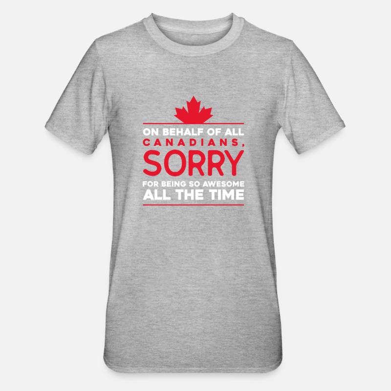 Canada - T-shirt polycoton Unisexe - gris chiné