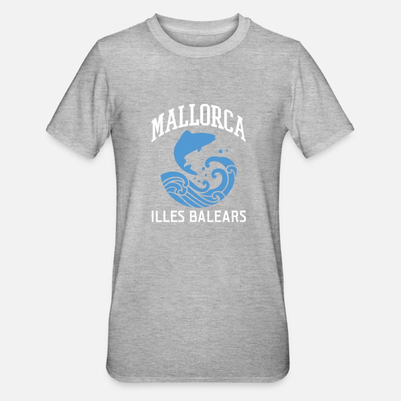 Majorque - T-shirt polycoton Unisexe - gris chiné