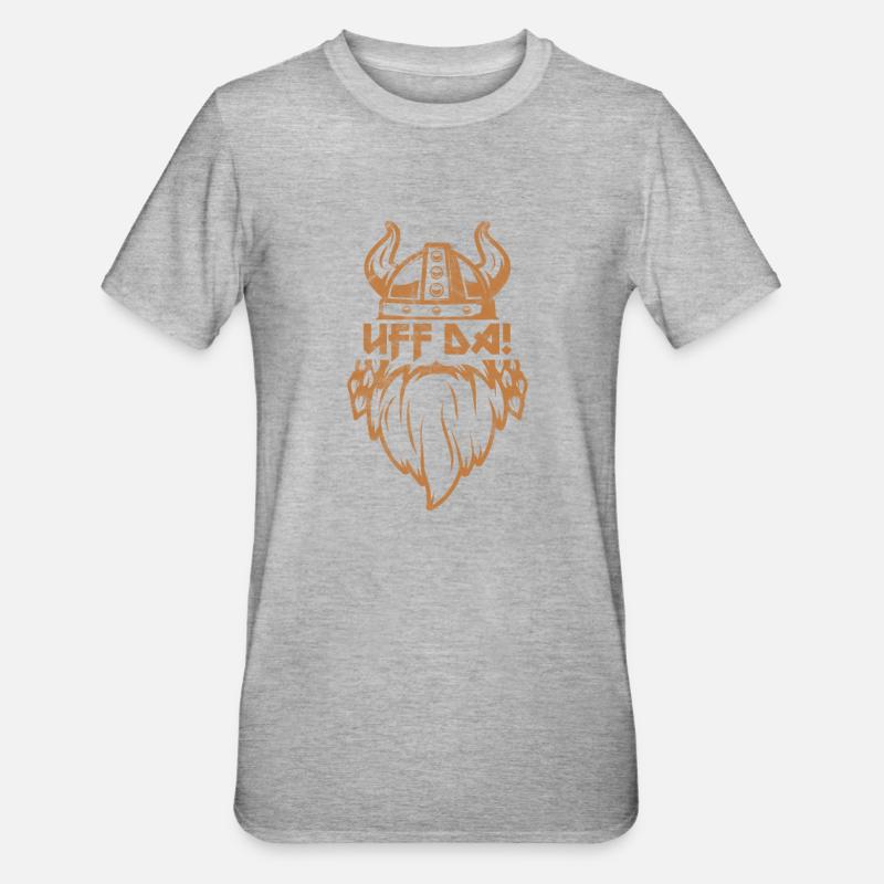 Wikinger - Unisex Polycotton T-Shirt - Grau meliert