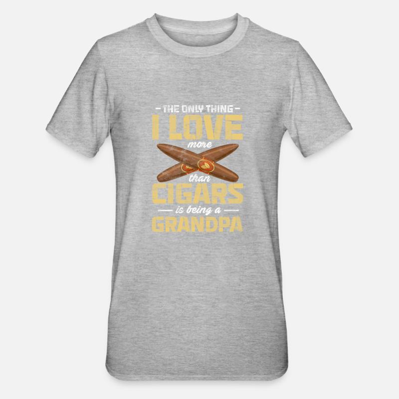 Zigarre - Unisex Polycotton T-Shirt - Grau meliert