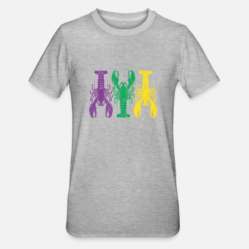 Languste Langusten Meeresfrüchte Krebs Geschenk - Unisex Polycotton T-Shirt - Grau meliert