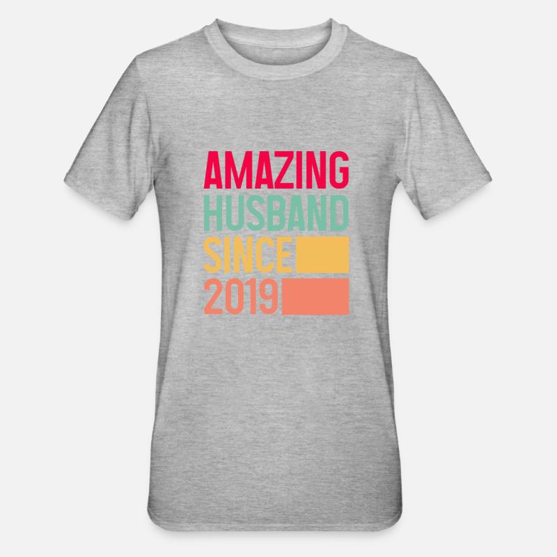 Ehemann seit 2019 - Unisex Polycotton T-Shirt - Grau meliert