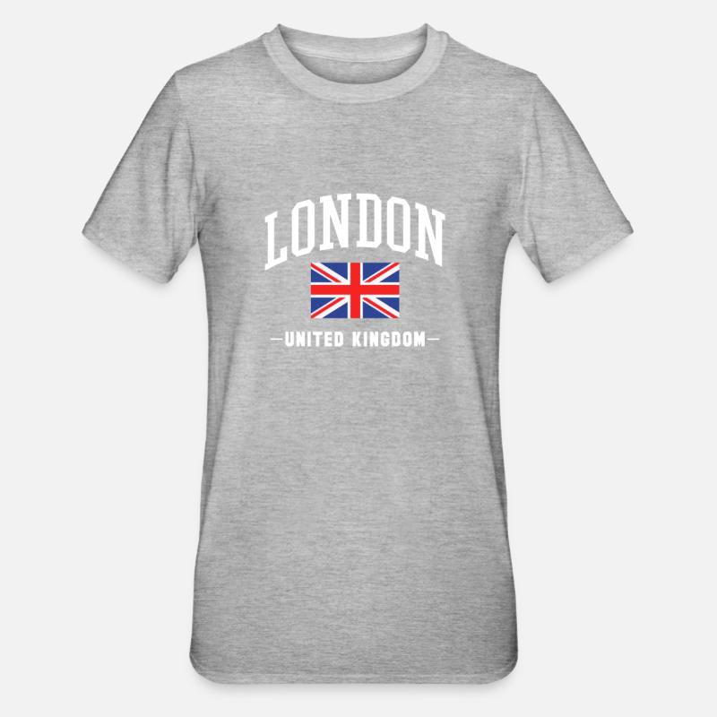 Londres - T-shirt polycoton Unisexe - gris chiné