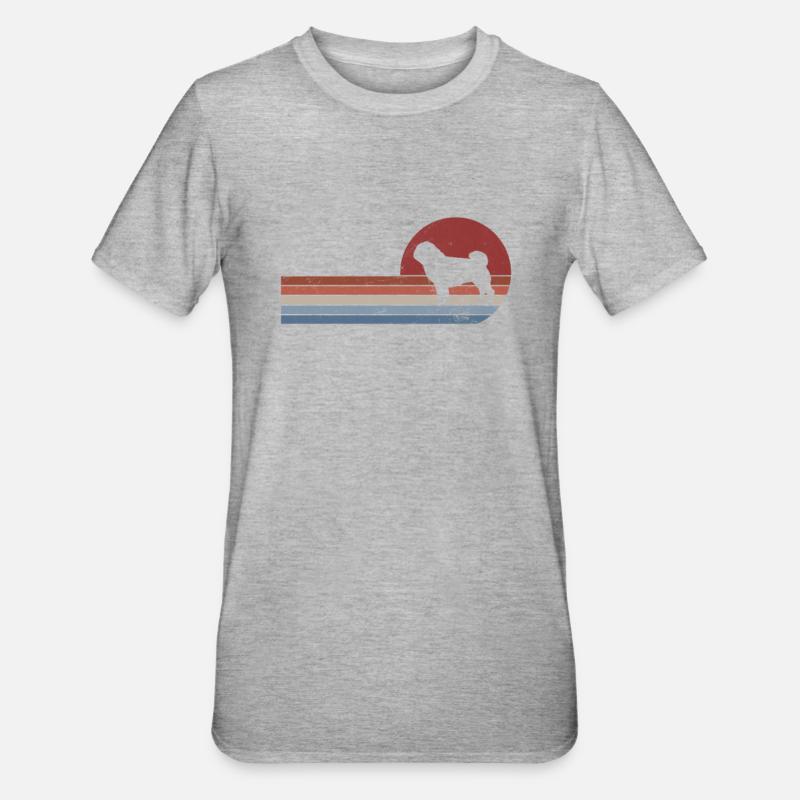 Mops - Unisex Polycotton T-Shirt - Grau meliert