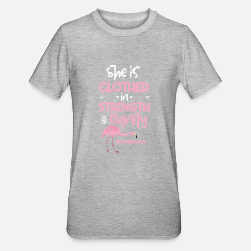 Flamant - T-shirt polycoton Unisexe - gris chiné